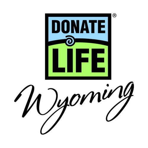 Written words: Donate Life Wyoming