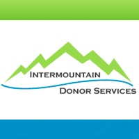 Written Words: Intermountain Donor Services. An image of a mountain.