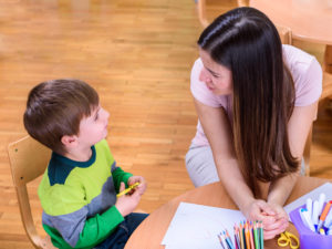 boy with teacher