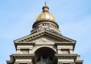 The dome of the Wyoming Capitol