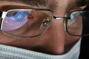 Closeup of a doctor's eyes