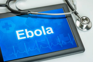 Ebola screen on tablet