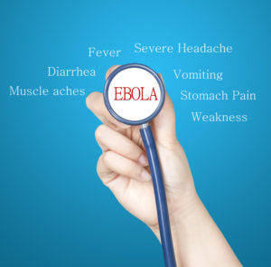 Stethoscope with ebola written on it