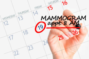 Image showing mammogram appointment