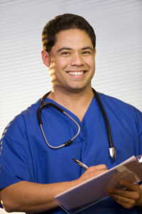 photo of nurse with a clipboard