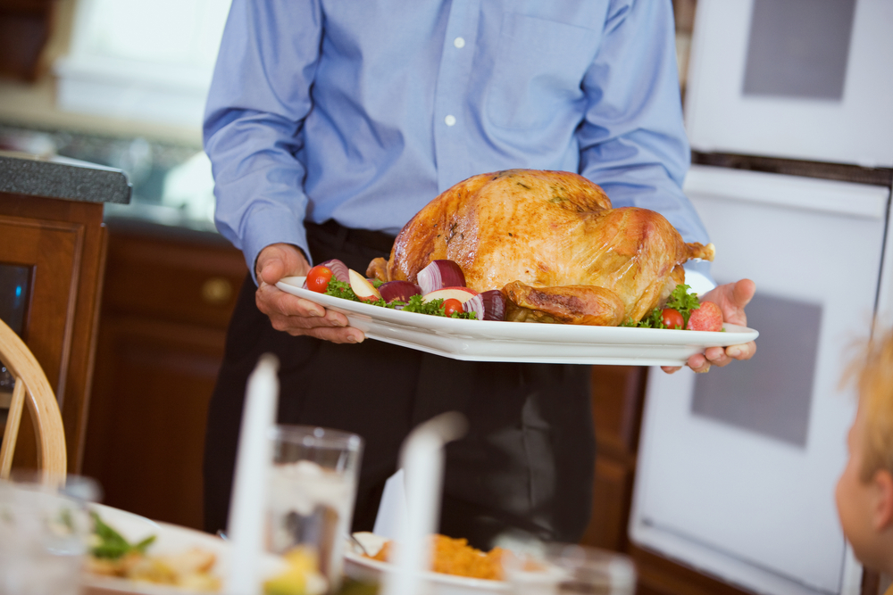 photo of turkey on a platter