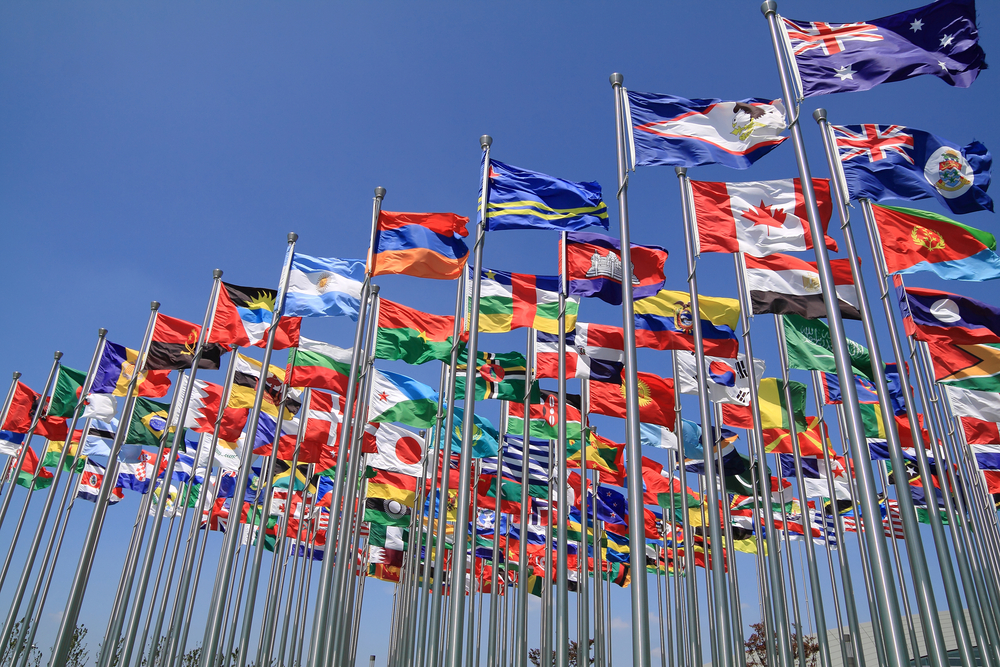 photo of world flags