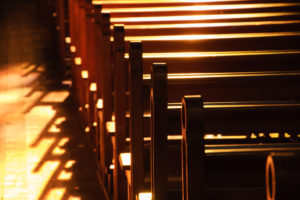 photo of church benches