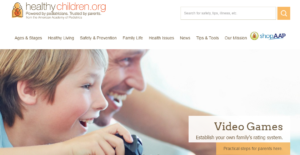 Link to healthychildren.org