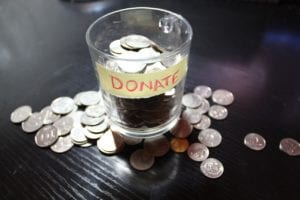 Photo of donated change