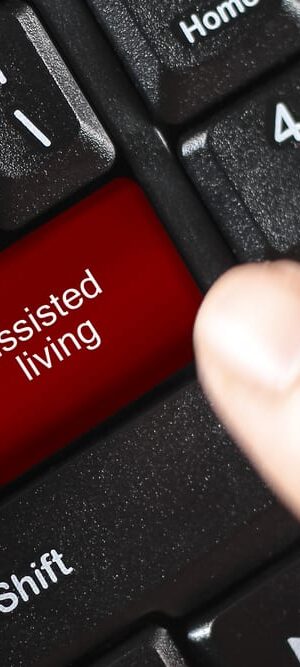 assisted living on keyboard