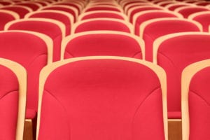 Meeting chairs in a theater