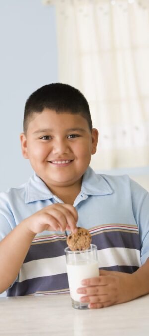 boy eating a cookie