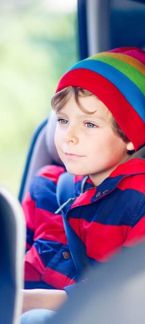 boy in car seat