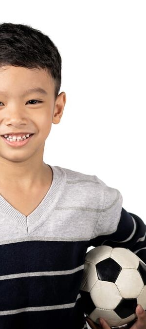 boy with soccer ball