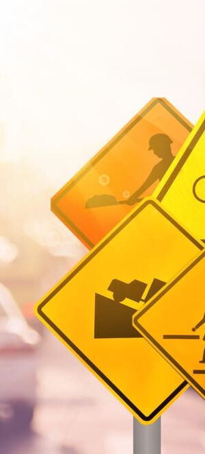 cluster of traffic signs