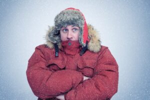 cold guy in winter coat