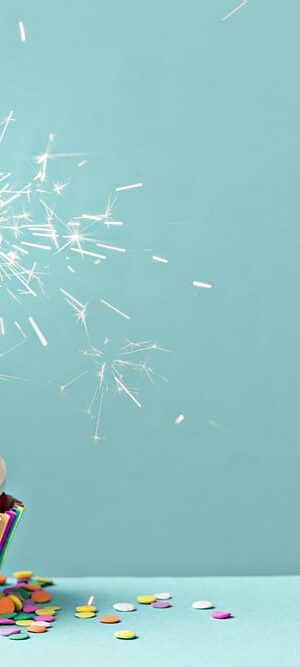 cupcake with sparkler