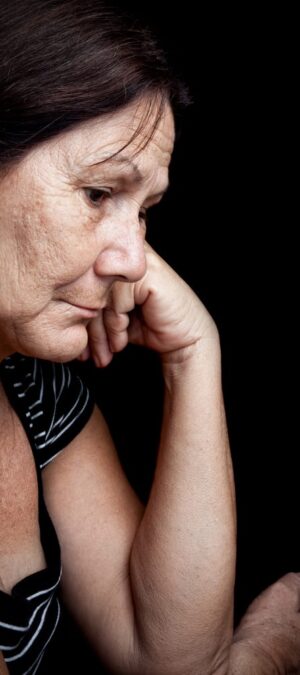 depressed older woman