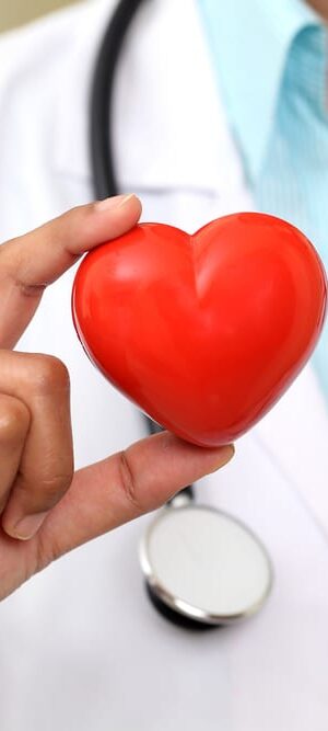 doctor holding small heart