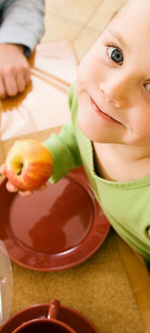 girl at kitchen table