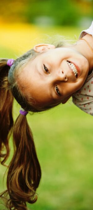 girl with ponytails