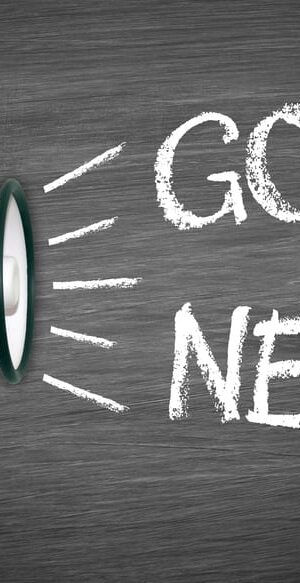 good news with megaphone