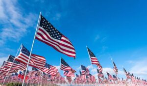 group of american flags - Wyoming Department of Health