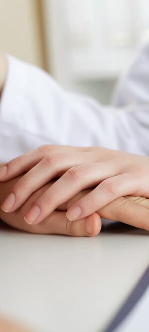 healthcare support with hands