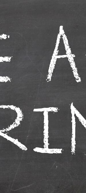 hiring on chalkboard