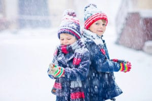 kids out in snow