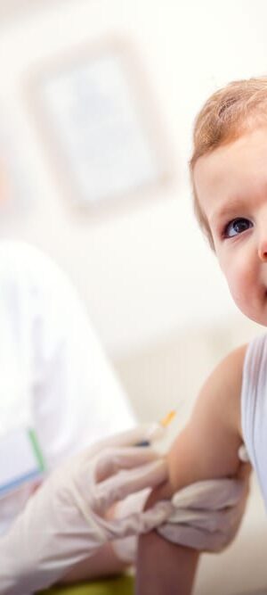 little boy and vaccine
