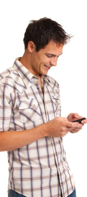 man using phone