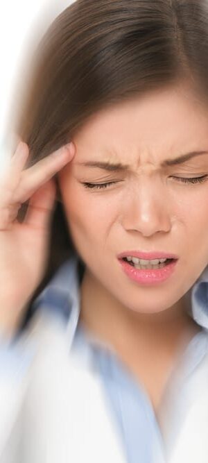 medical person with headache