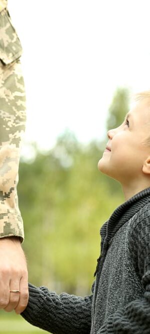 military dad and son