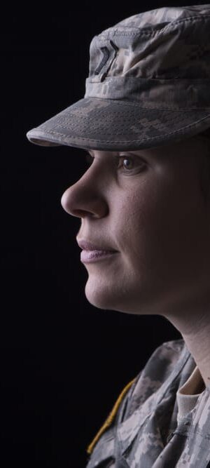 military woman close up