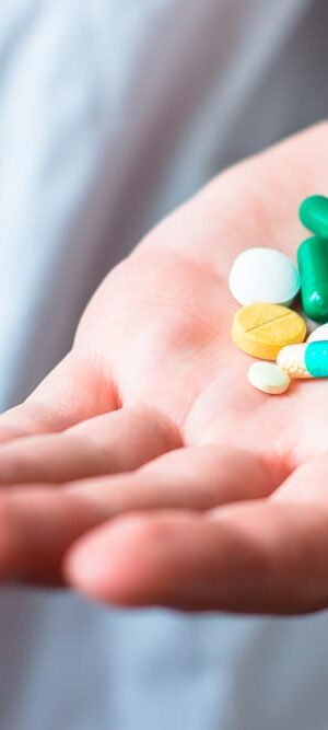 pills in hand