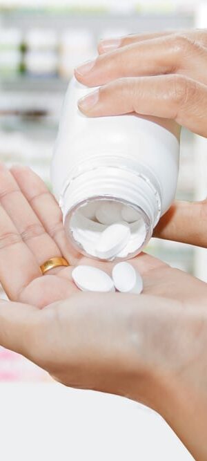 pills with pharmacy background