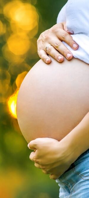 pregnant woman close up