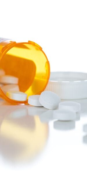 prescription bottle and pills