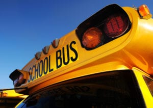 photo of school bus roof