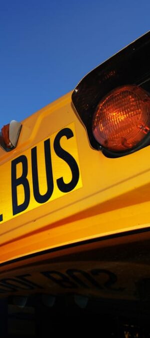 school bus close up