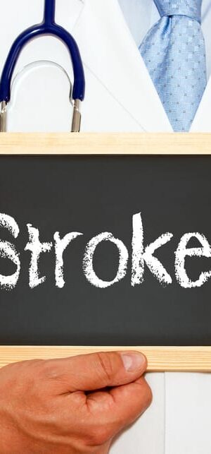 stroke on chalkboard