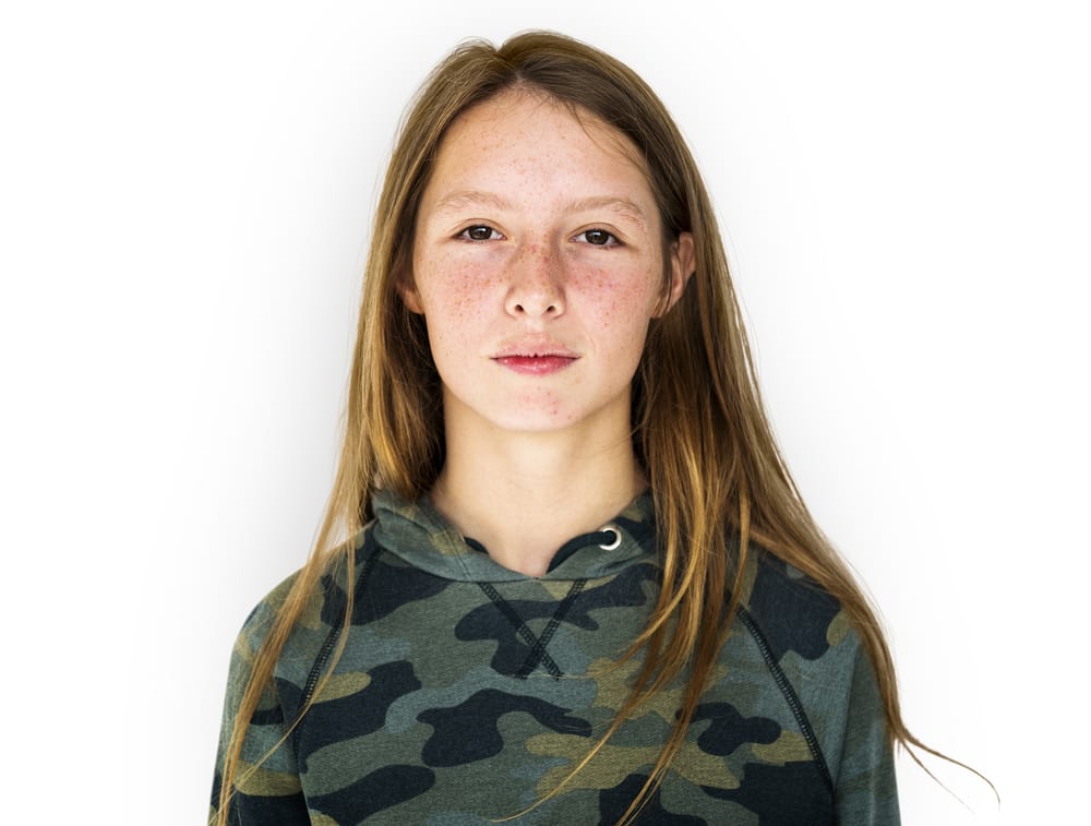 photo of teen girl with freckles