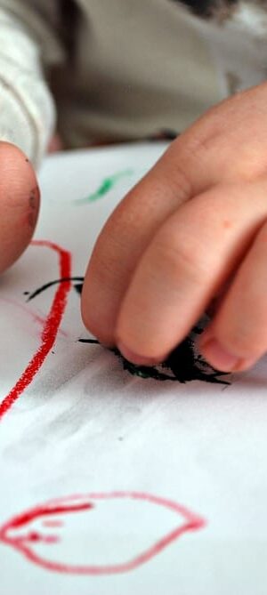 toddler hands coloring