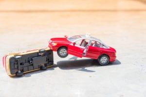 Toy car accident