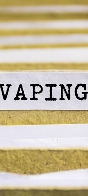 vaping on file folder
