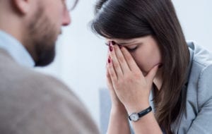 photo of upset woman