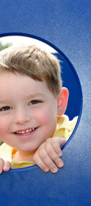 young boy on playground