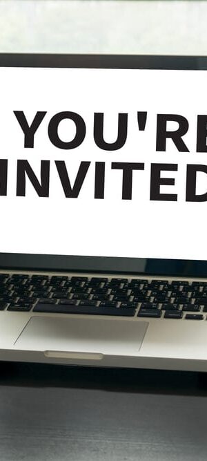 you&rsquo;re invited on laptop